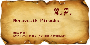 Moravcsik Piroska névjegykártya